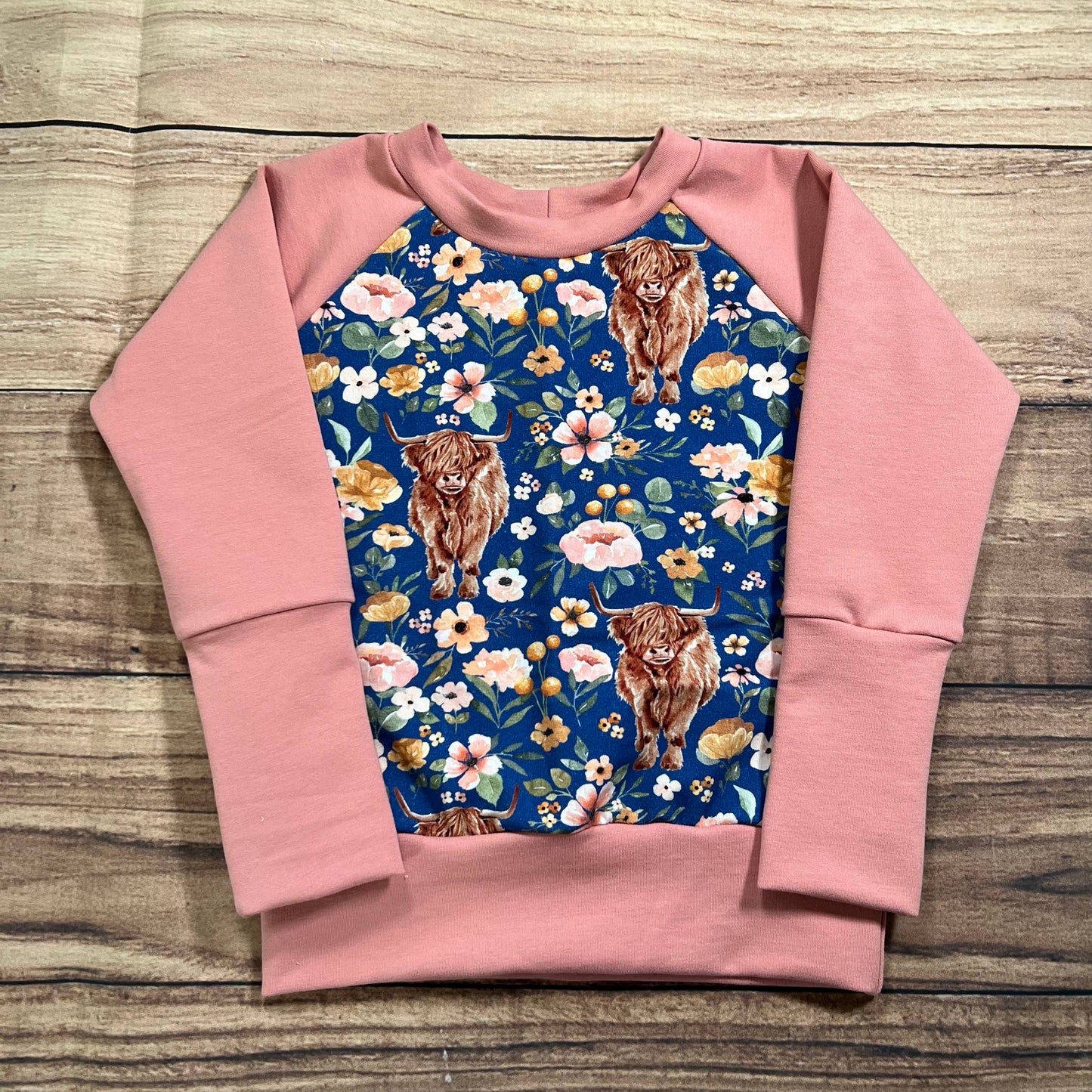 Highland Cows Blue Grow With Me Sweater