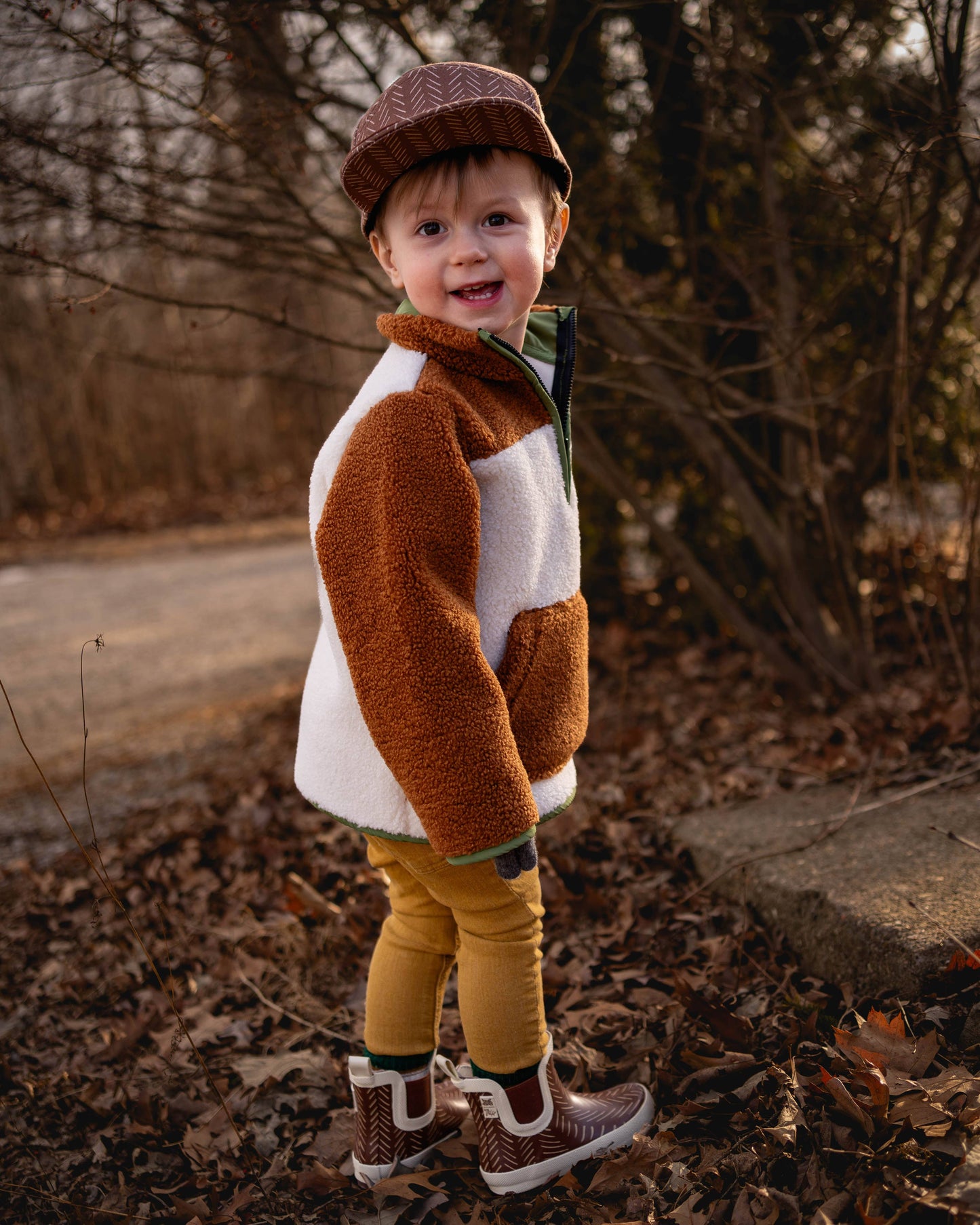 Wyoming Woods Sherpa – Cozy Quarter Zip for Little Explorers