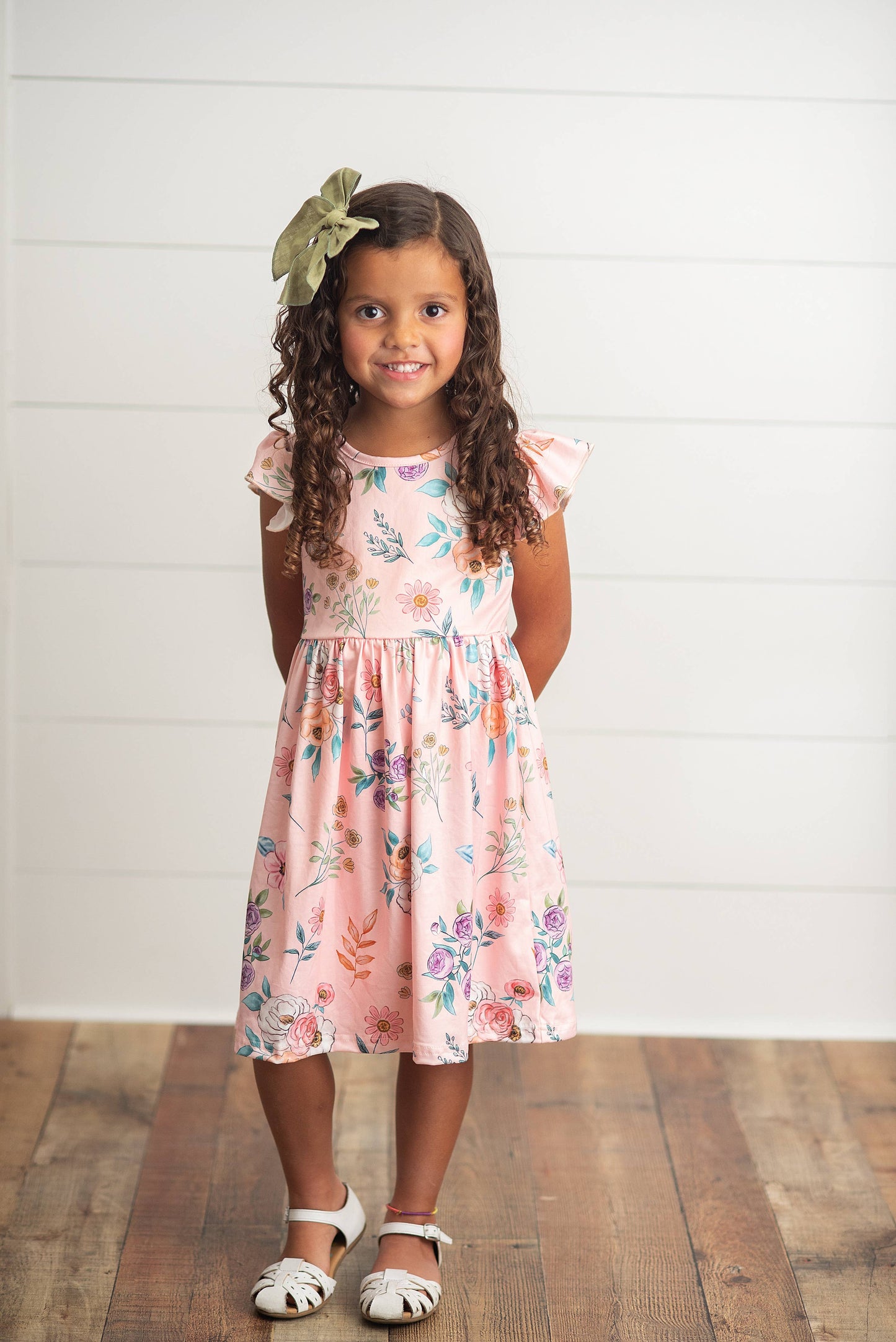Blush Dainty Floral Flutter Dress