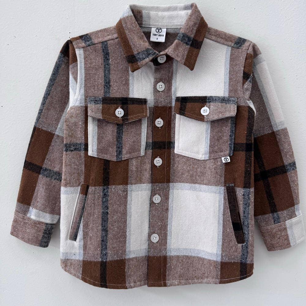Timberline Flannel Shacket(Brown)