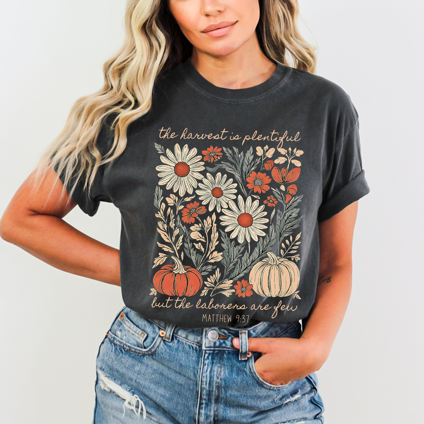 Harvest is Plentiful Christian Fall T Shirt
