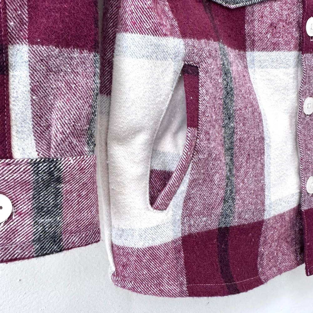 Timberline Flannel Shacket(Burgundy)