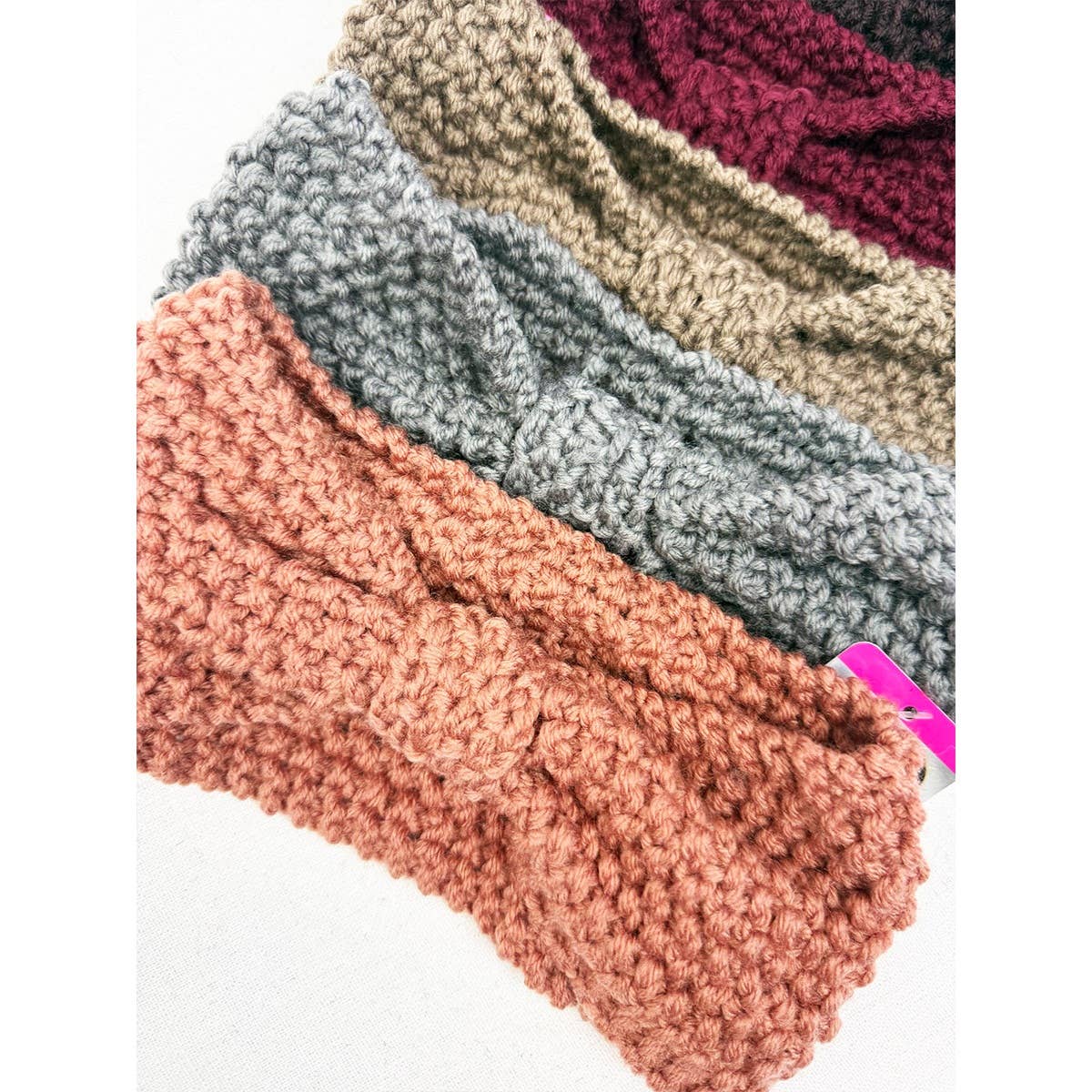 Winter Knitted Cross Knot Crochet Headband