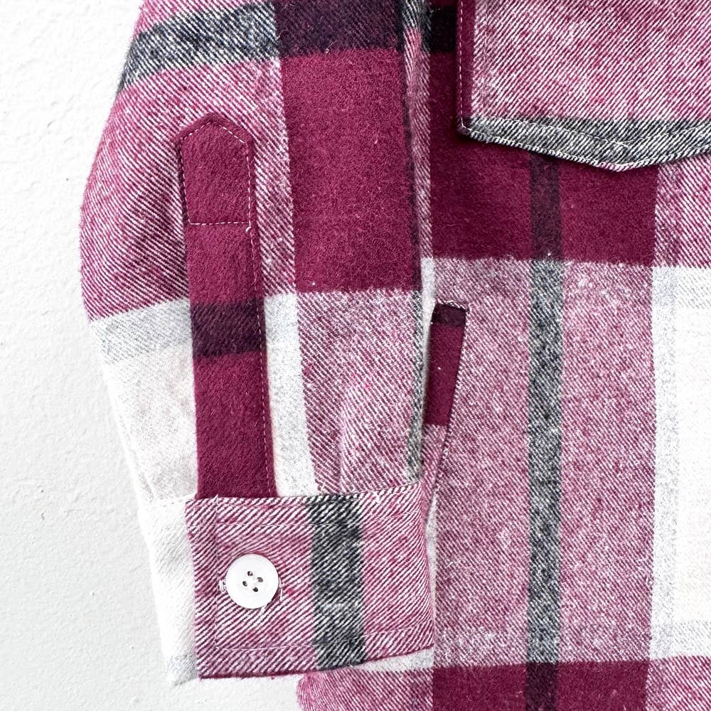 Timberline Flannel Shacket(Burgundy)