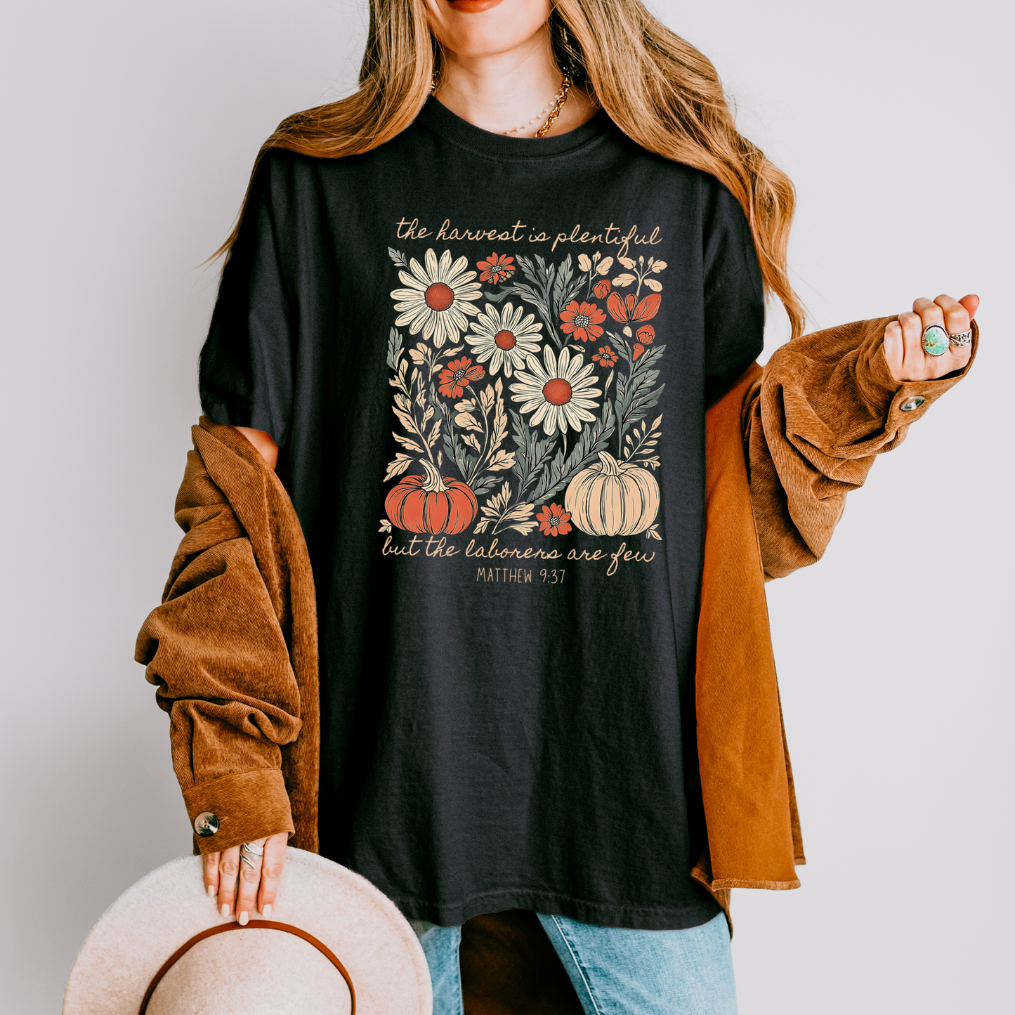 Harvest is Plentiful Christian Fall T Shirt