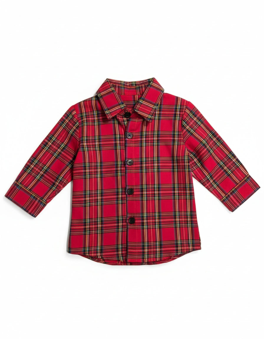 Merry Plaid Button-Down