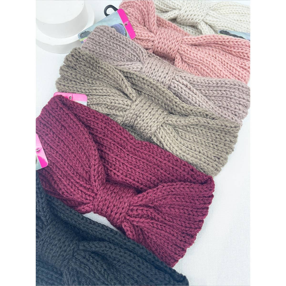 Cozy Knit Bow Ear Warmer Headband