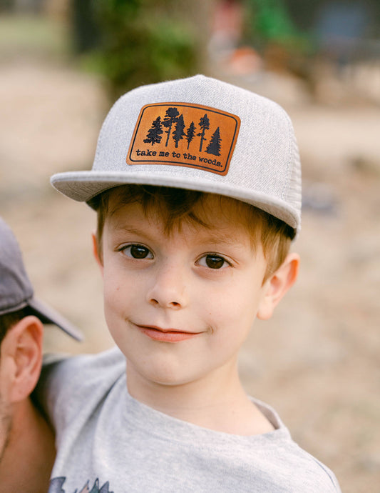 "Take me to the woods " Hiking Adventure Kids Trucker Hat