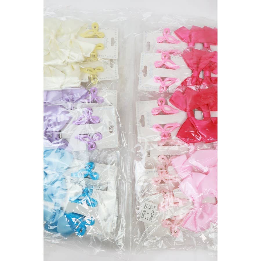 Matching Mini Bow Hair Claw and Long Tail Bow Clip Set