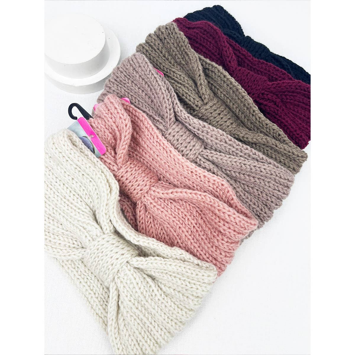 Cozy Knit Bow Ear Warmer Headband