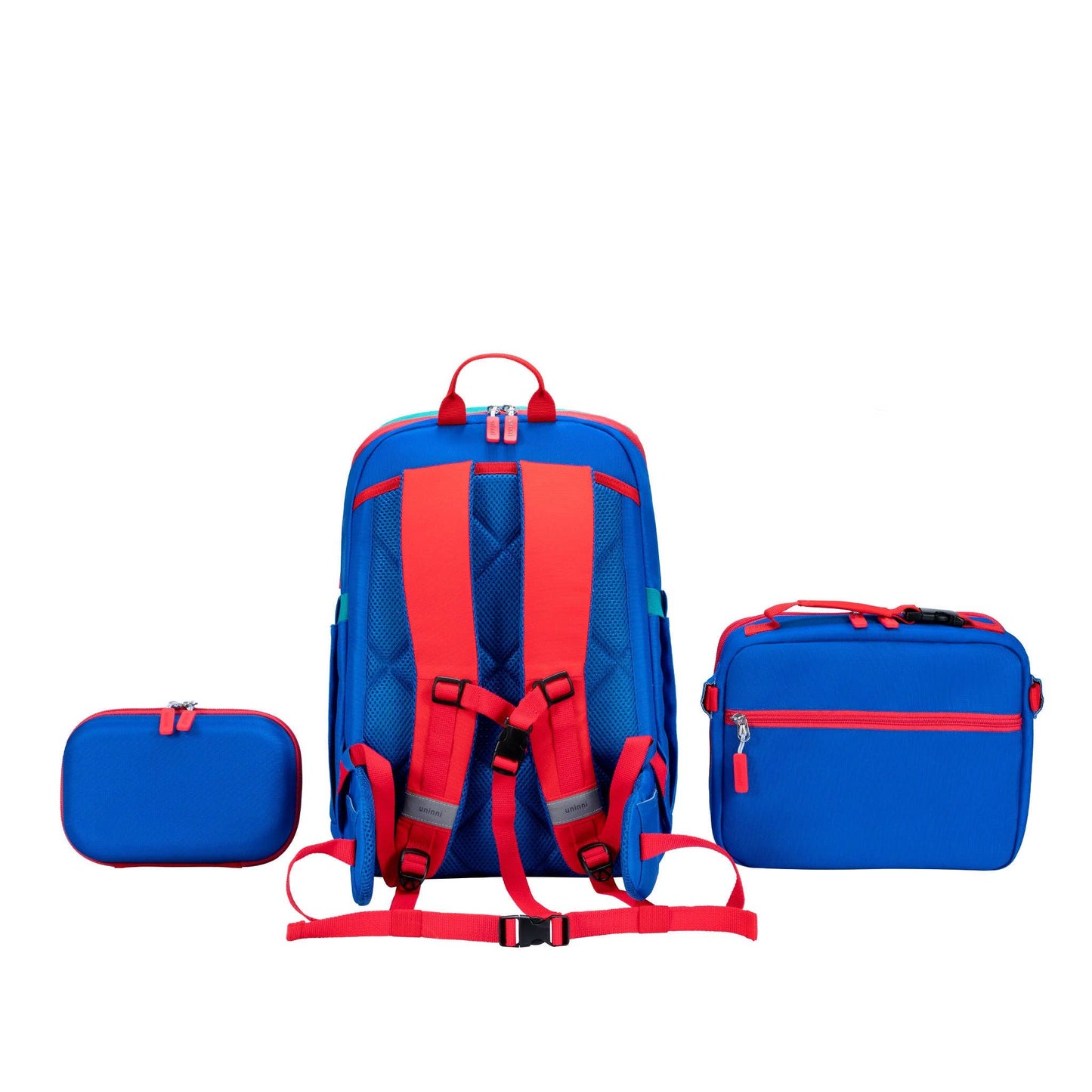 Blue Color Block Backpack 3pc set