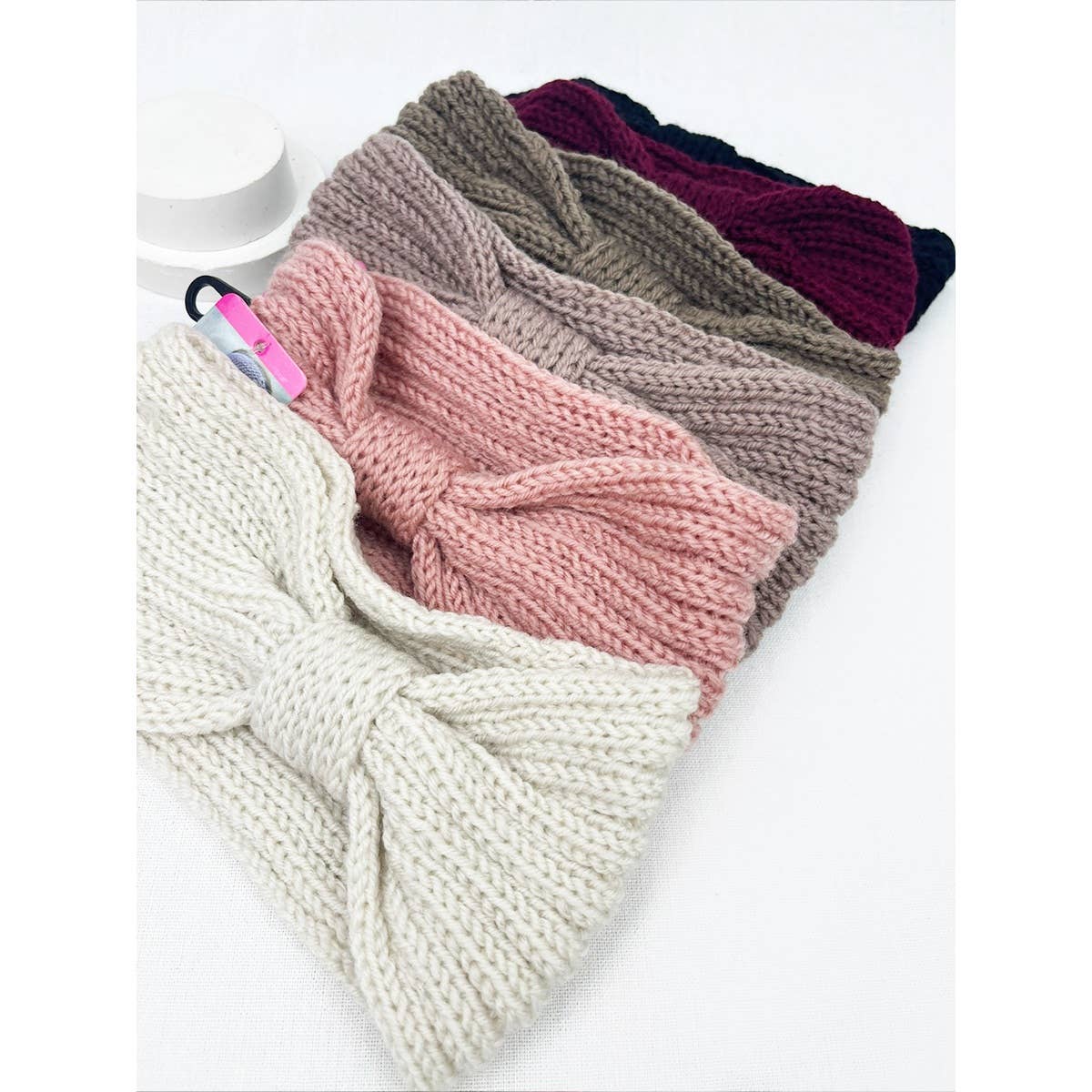 Cozy Knit Bow Ear Warmer Headband