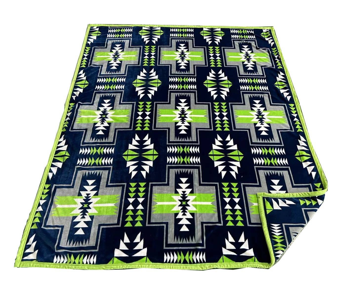 Full Size 2 Ply Plush Santa Fe Design