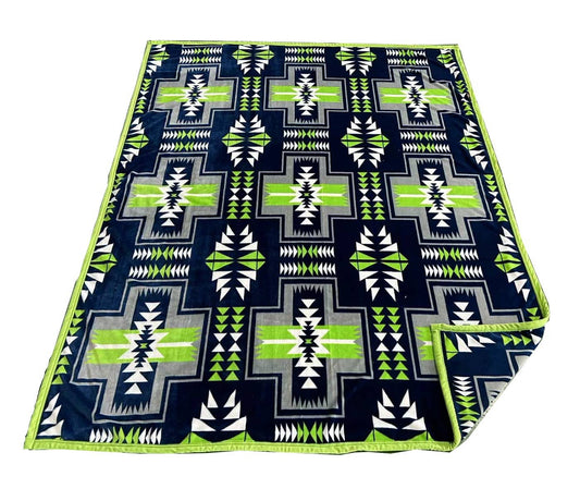 Full Size 2 Ply Plush Santa Fe Design