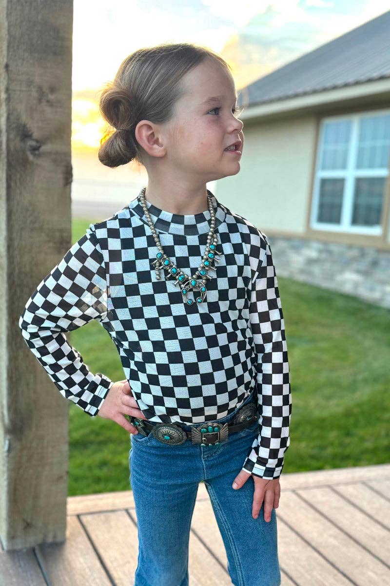Mini Round The Track Mesh Top/Youth Large