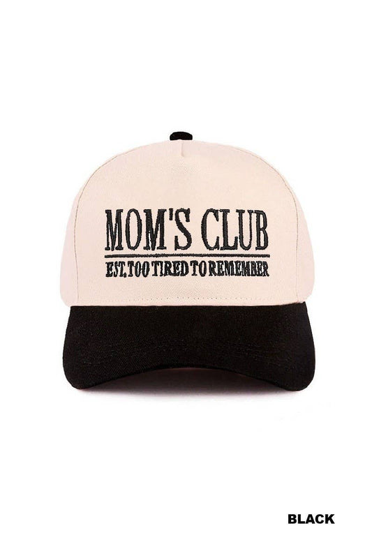 Mom's Club Two Tone Canvas Cotton Cap