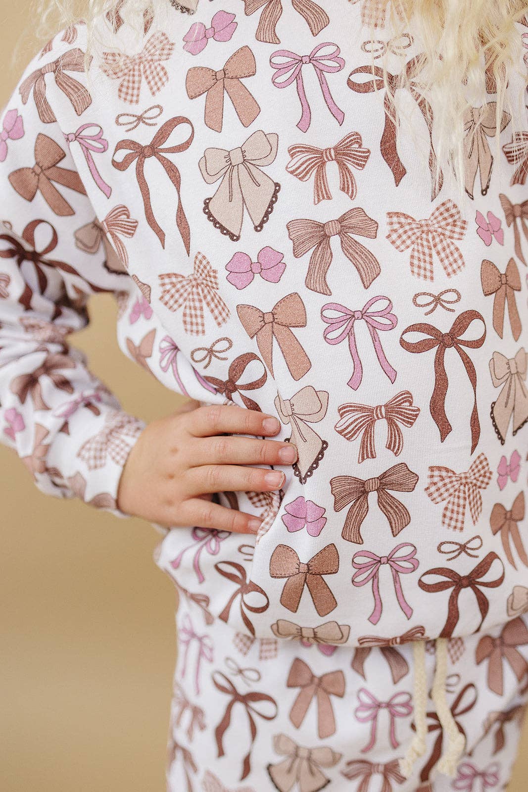 Pretty Bows/Mocha Jogger Set