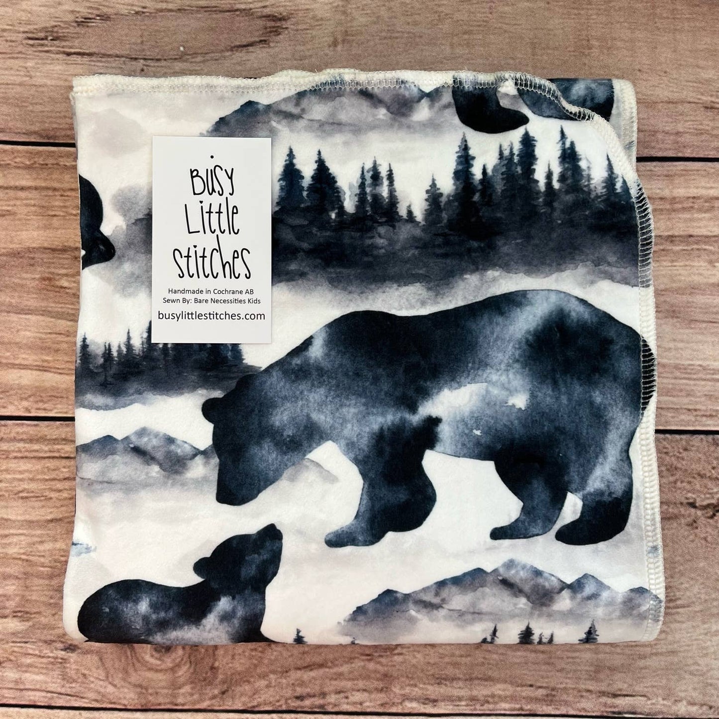 Midnight Forest Bears Lg Toddler Blanket