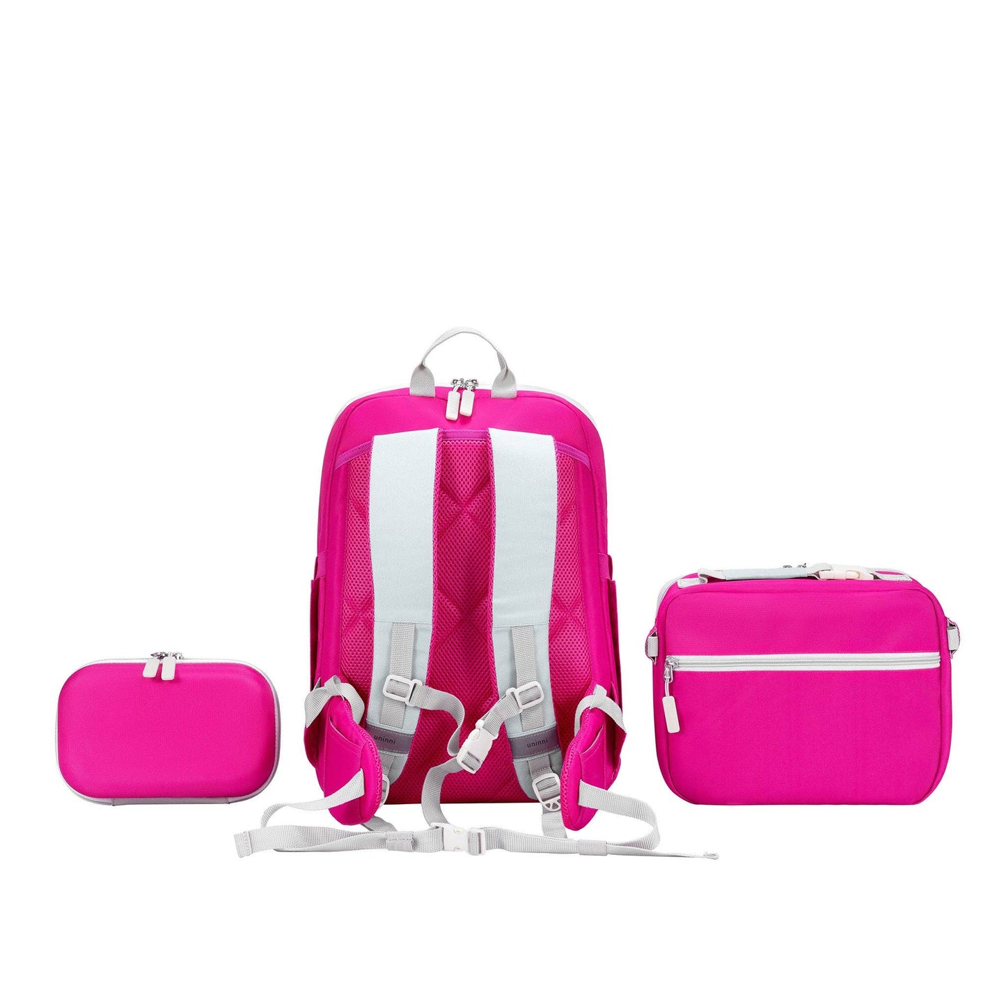 Pink Color Block Backpack 3pc Set
