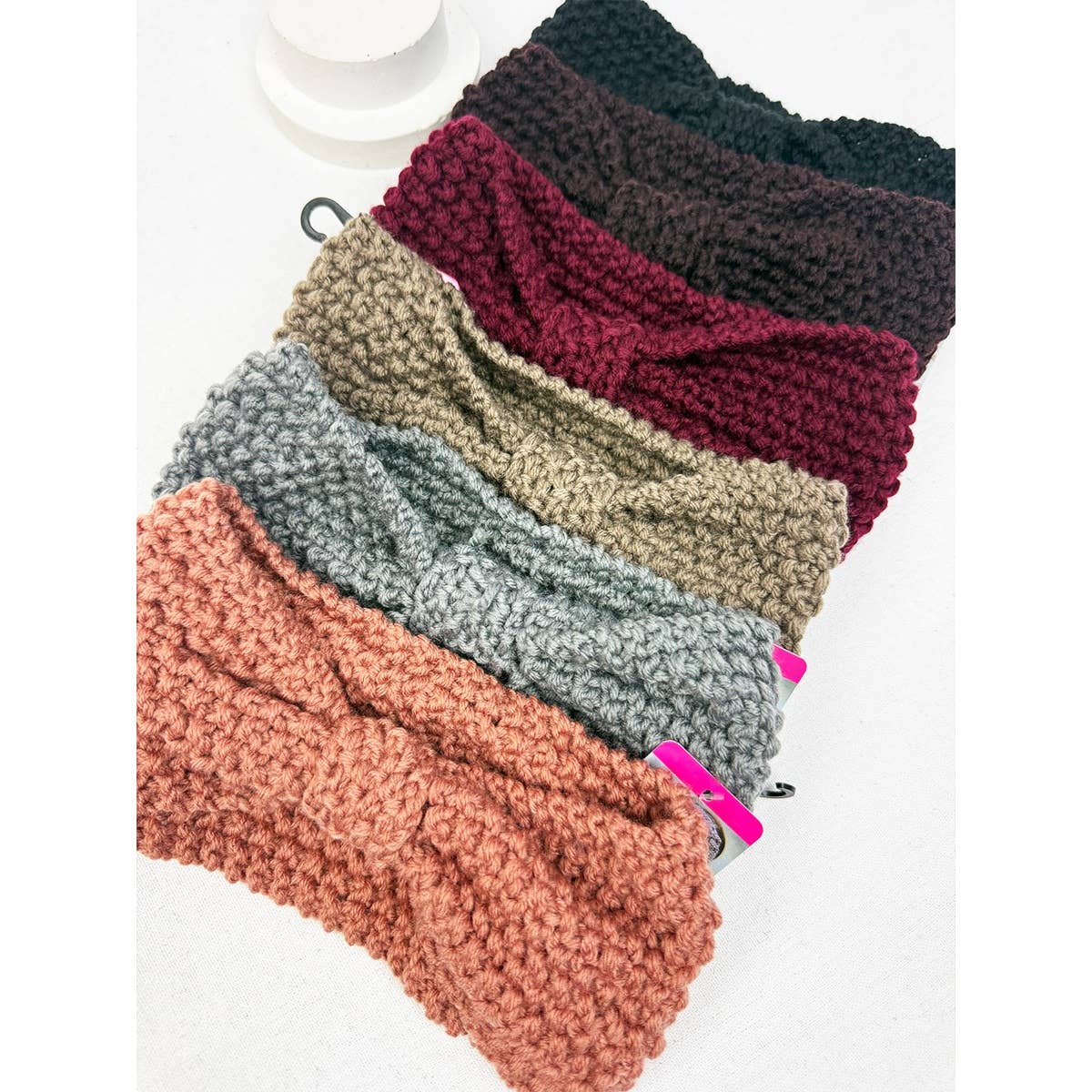 Winter Knitted Cross Knot Crochet Headband