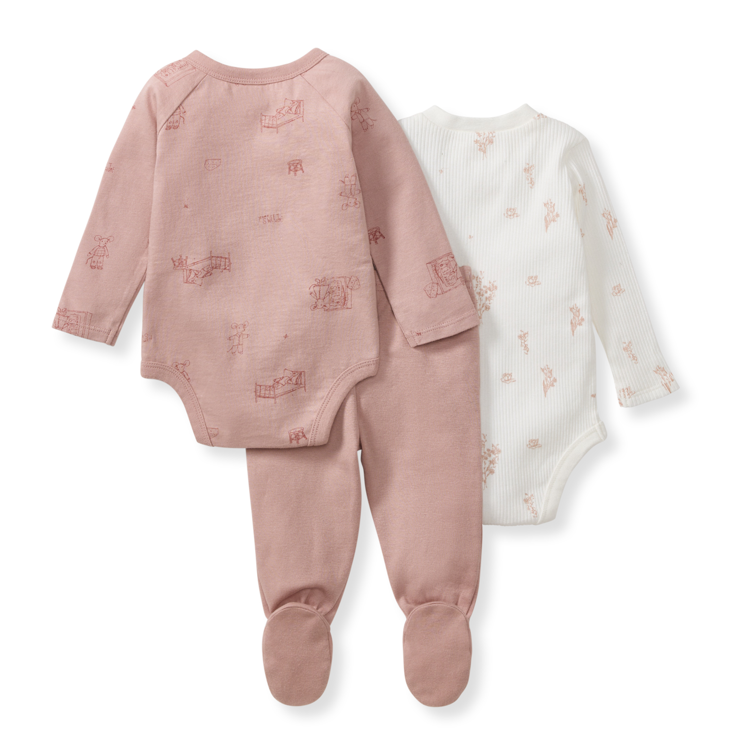 Wildflower 3 Piece Bodysuit & Pant Set