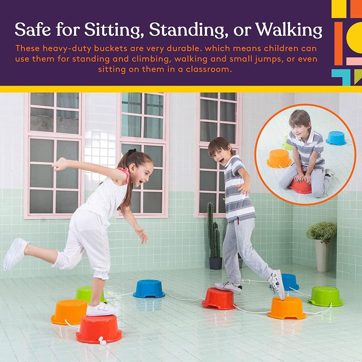 Little Explorers Balance Stepping Stones – 8 Piece Set