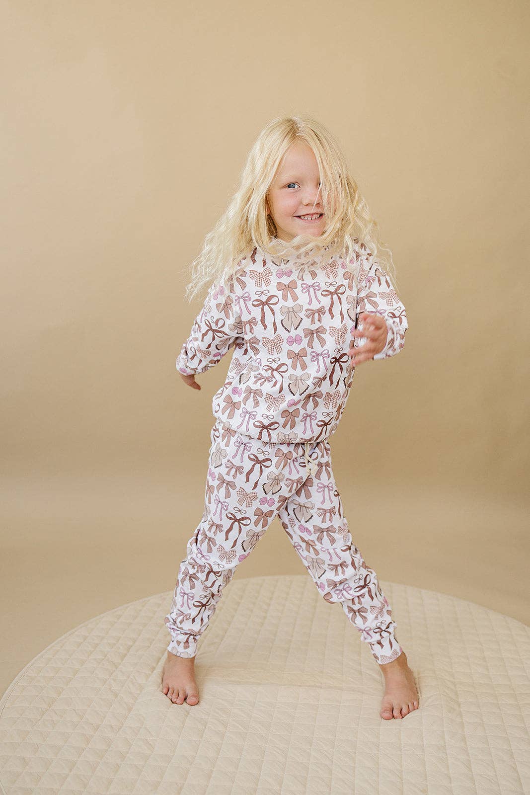 Pretty Bows/Mocha Jogger Set