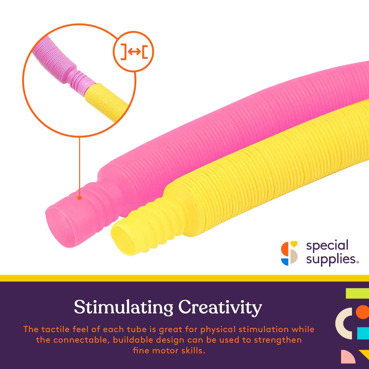 Mini Sensory Pop Tubes – 12 Pack (Primary Colors)