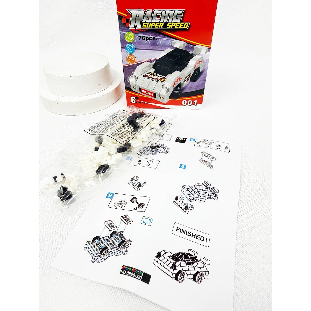 Race Car Building Blocks Set
