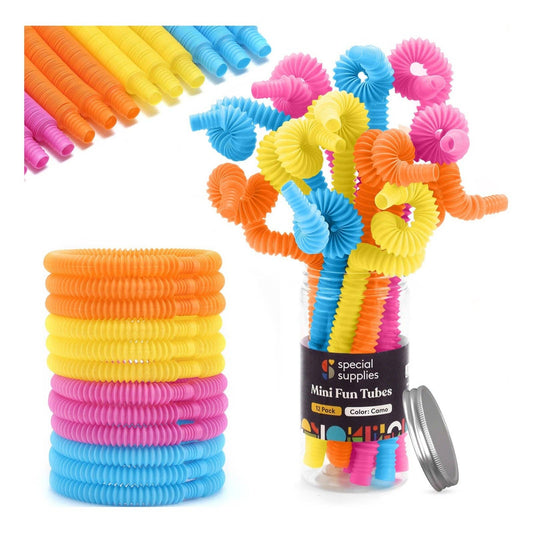 Mini Sensory Pop Tubes – 12 Pack (Primary Colors)
