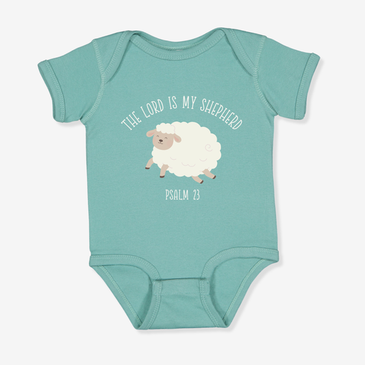 The Lord is My Shepherd Baby  Bible Verse Onesie