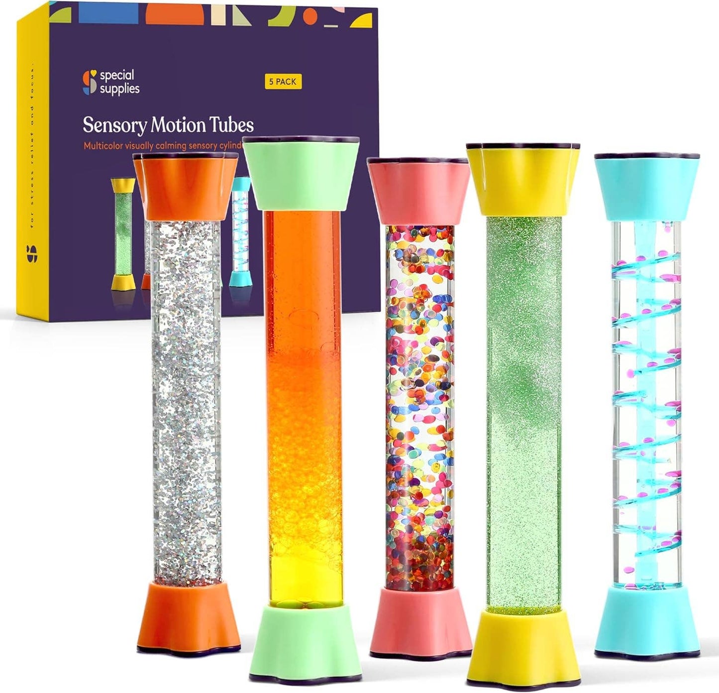 Liquid Motion Bubbler Toy Cool Tubes 5-Pack