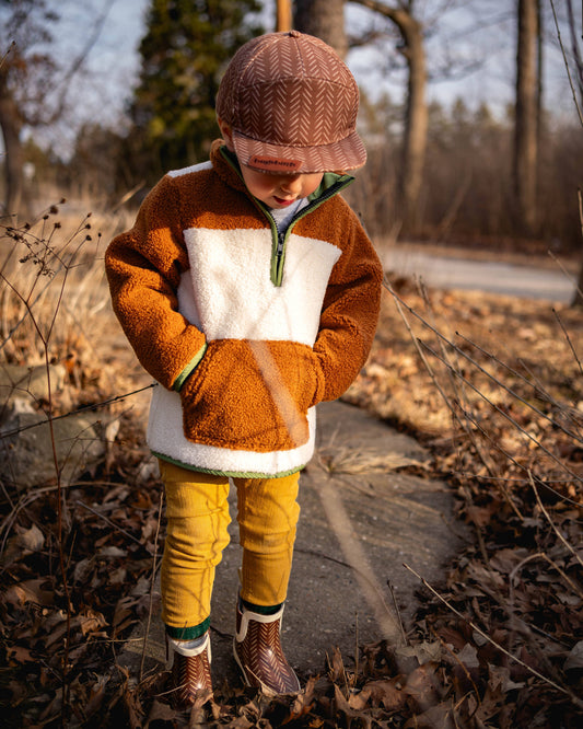 Wyoming Woods Sherpa – Cozy Quarter Zip for Little Explorers