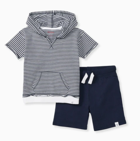 (Big Boys) Classic Stripe Hooded Set
