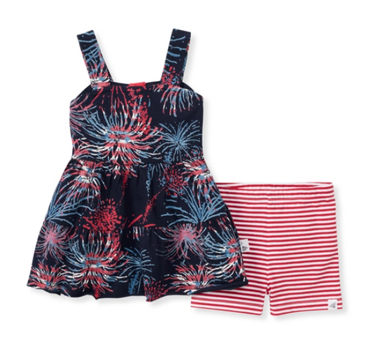 (Baby) Girls Celebrate America Tunic & Shorts Set