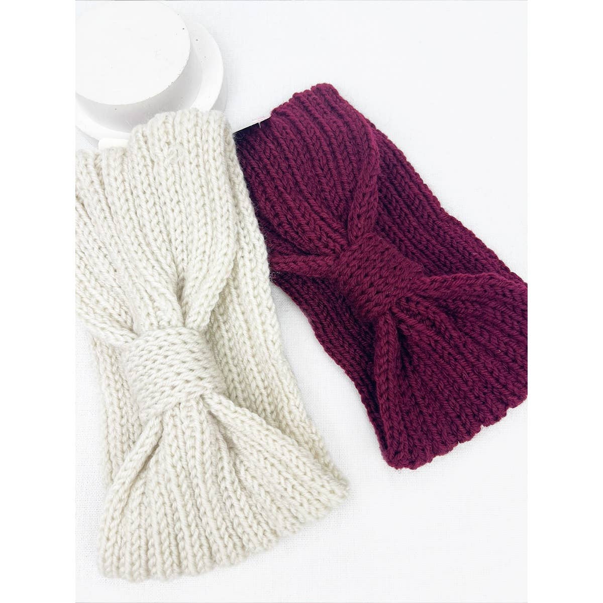 Cozy Knit Bow Ear Warmer Headband