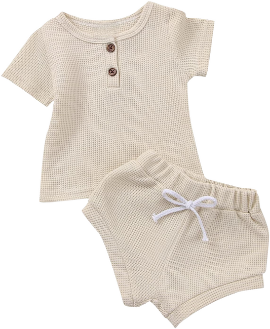 Infant Waffle Beige 2 Piece set