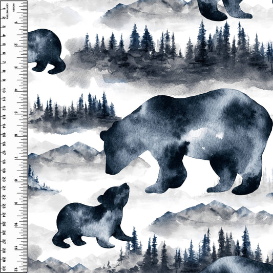 Midnight Forest Bears Lg Toddler Blanket