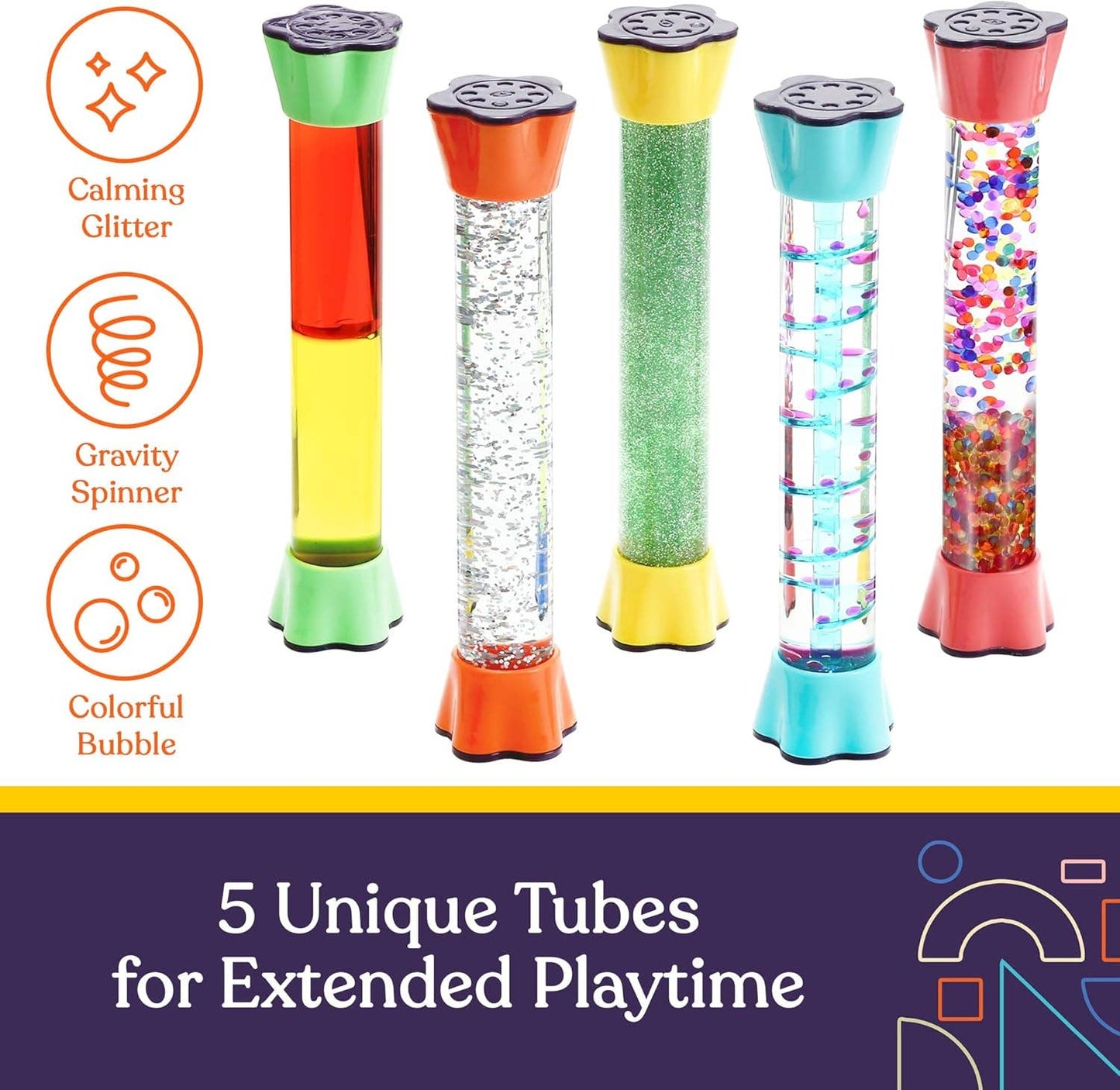 Liquid Motion Bubbler Toy Cool Tubes 5-Pack