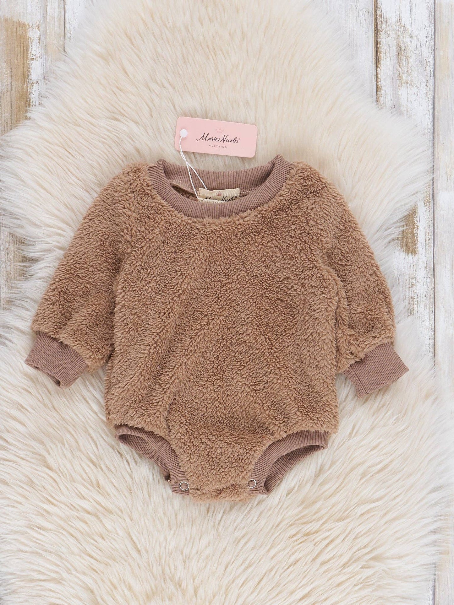 Soft Sherpa Teddy Bubble - Choco Brown