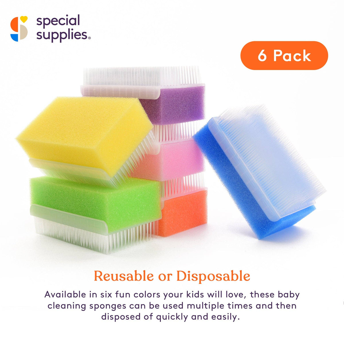Sensory Brushes & Sponges – 6 Pack
