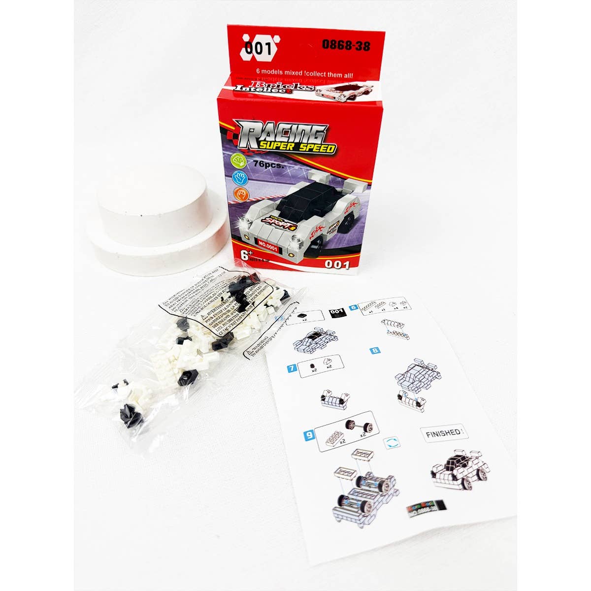 Race Car Building Blocks Set