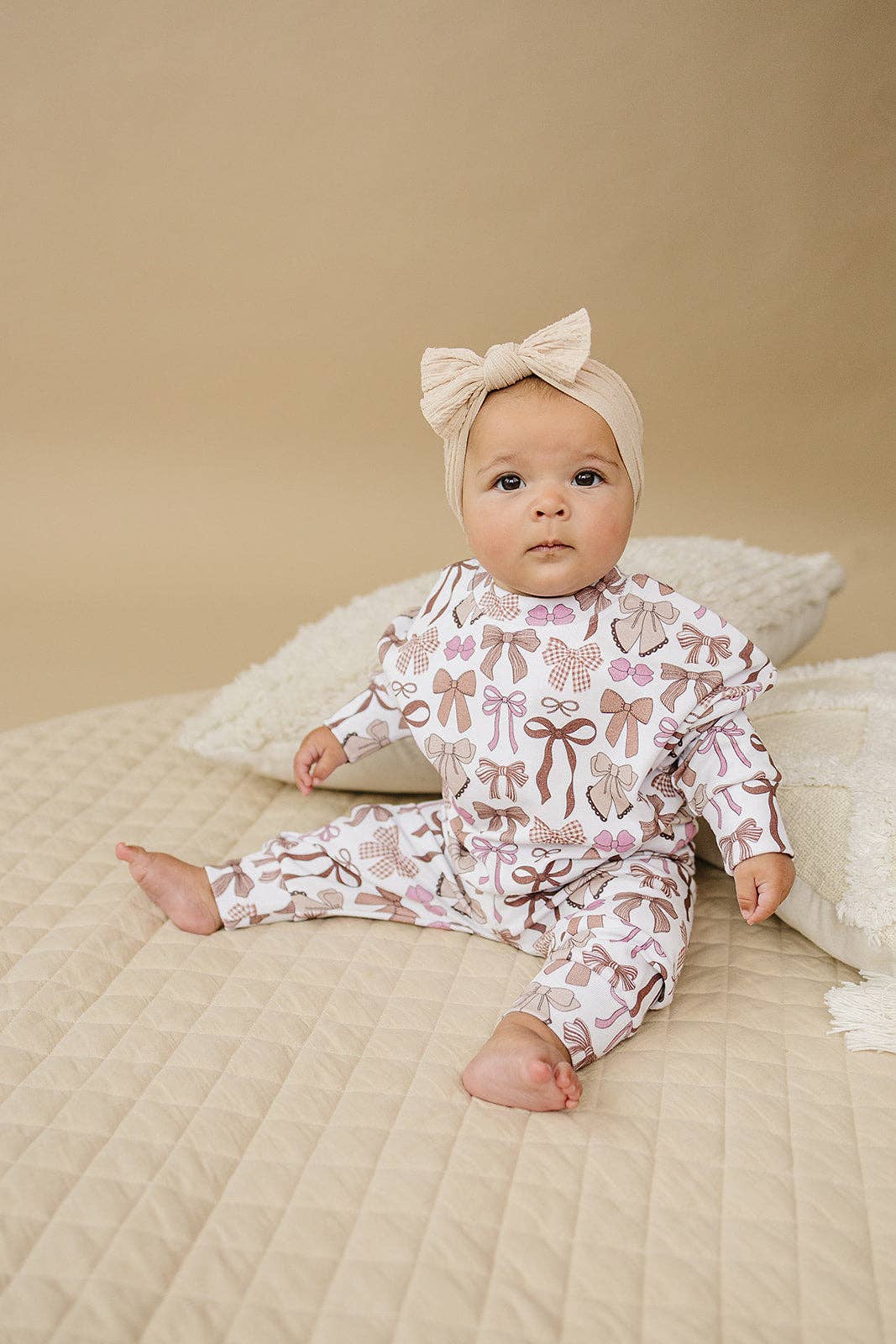 Pretty Bows/Mocha Jogger Set