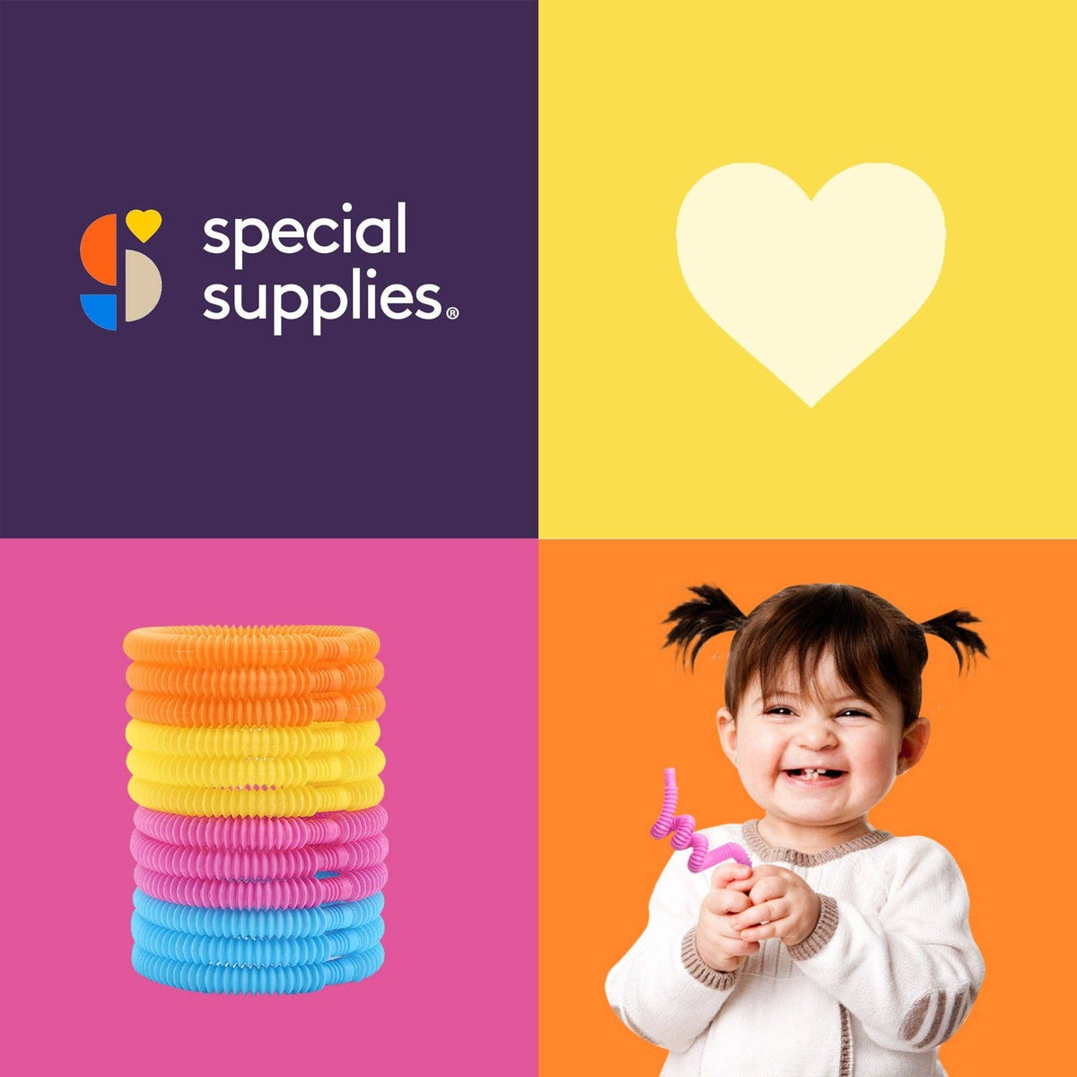 Mini Sensory Pop Tubes – 12 Pack (Primary Colors)