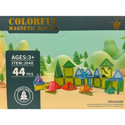 Dinosuar Magnetic Tile Set - 44PC Set