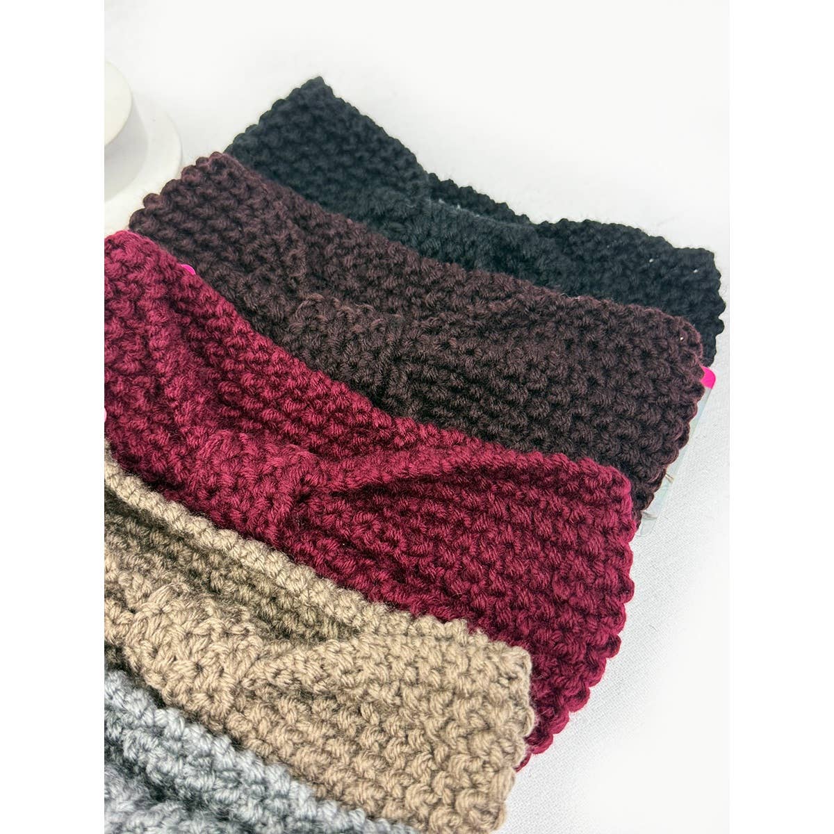 Winter Knitted Cross Knot Crochet Headband