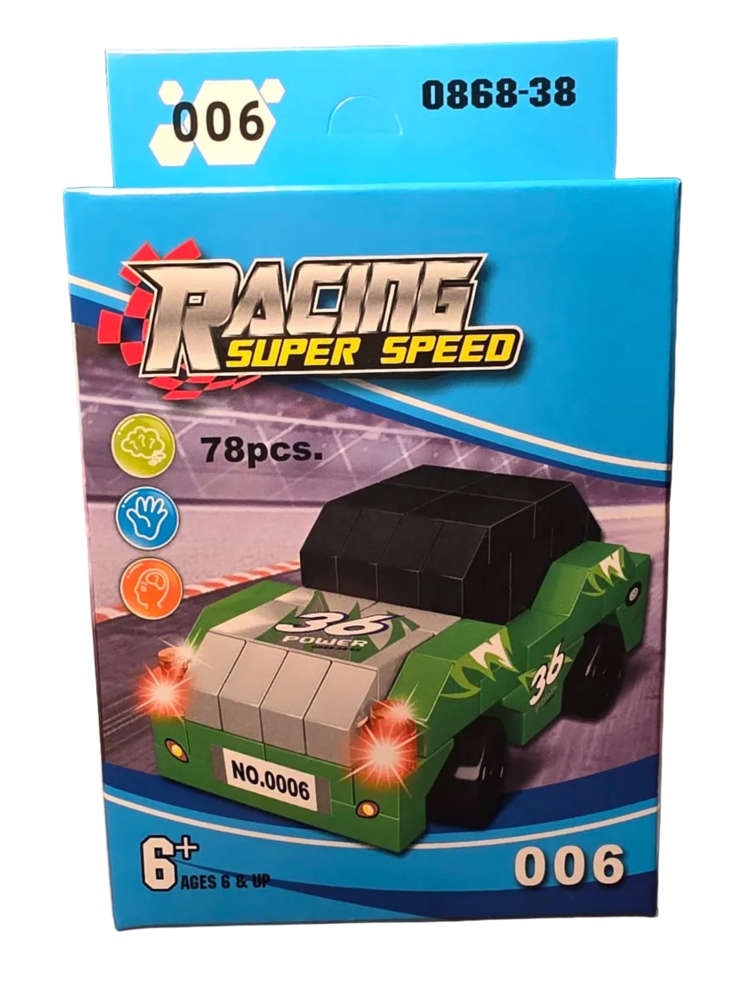 Race Car Building Blocks Set