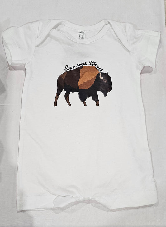 Home Sweet Wyoming baby onsie