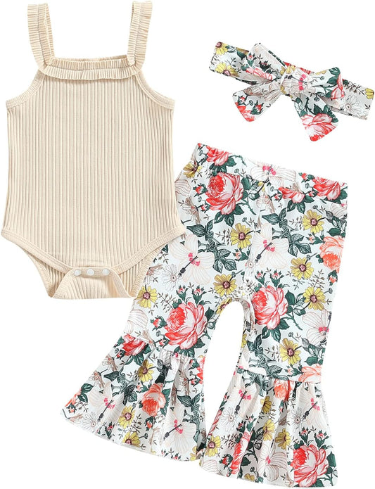3pc Floral bell set