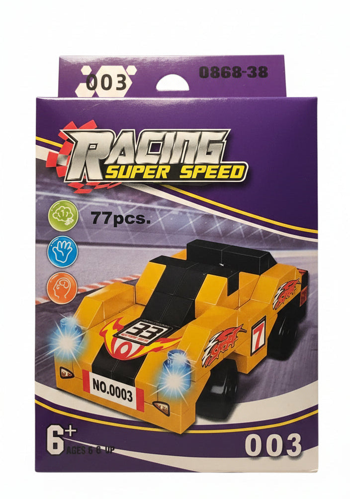 Race Car Building Blocks Set